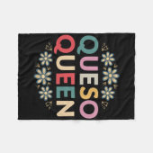Queso Queen Floral Funny Cinco De Mayo Funny Mexic Fleecedecke (Vorderseite (Horizontal))