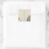 quessant quadratischer aufkleber (Tasche)