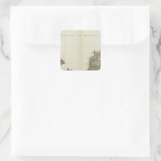 quessant quadratischer aufkleber (Tasche)