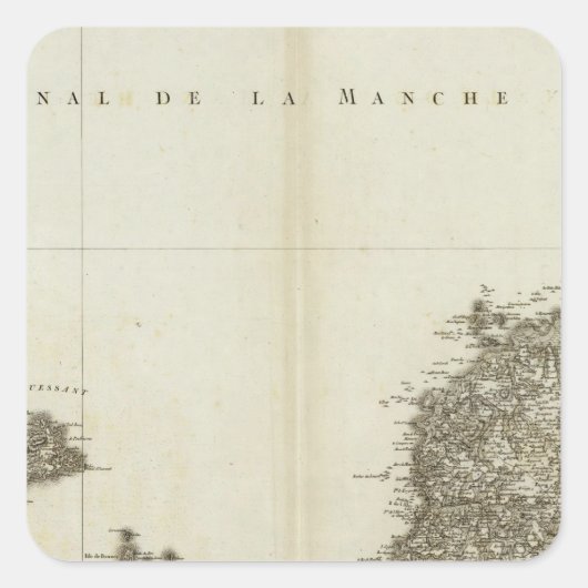 quessant quadratischer aufkleber (Vorderseite)