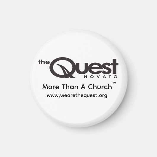 Quest 2" Kreis-Magnet Magnet (Vorne)