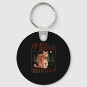 Quest Fantasy Squad Broccoli Funny Cat Schlüsselanhänger (Vorderseite)