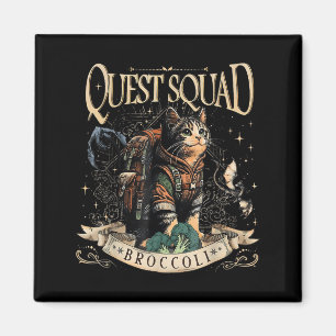 Quest Fantasy Squad Broccoli Kitten Funny Cat Magnet