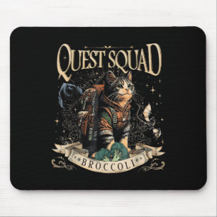 Quest Fantasy Squad Broccoli Kitten Funny Cat Mousepad