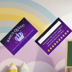 Quest Königs Sonntagsschulen-Anreiz-Durchschlag Visitenkarte