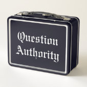 Question Authority Metall Brotdose (Rückseite)