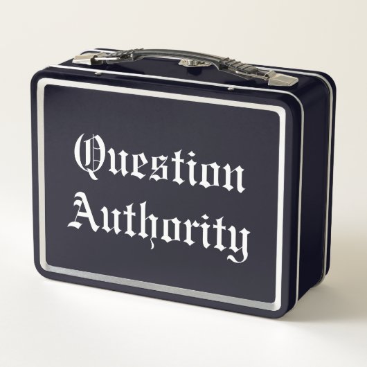 Question Authority Metall Brotdose (Rückseite)