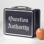 Question Authority Metall Brotdose (Beispiel)