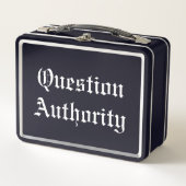 Question Authority Metall Brotdose (Vorderseite)