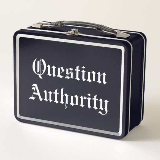 Question Authority Metall Brotdose (Vorderseite)