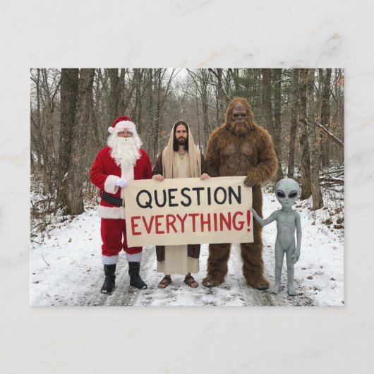 Question Everything Postcard Postkarte (Vorderseite)