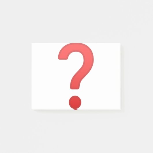Question Mark Post-it Klebezettel (Vorderseite)