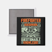Questionable Knowledge Fireman Gift Proud Firefigh Magnet (Vorderseite/Rückseite)