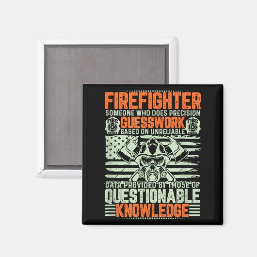 Questionable Knowledge Fireman Gift Proud Firefigh Magnet (Vorderseite/Rückseite)