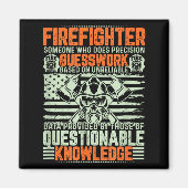 Questionable Knowledge Fireman Gift Proud Firefigh Magnet (Vorne)