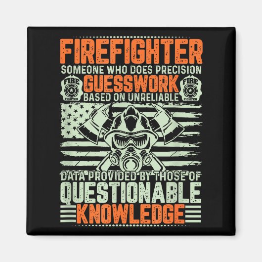 Questionable Knowledge Fireman Gift Proud Firefigh Magnet (Vorne)