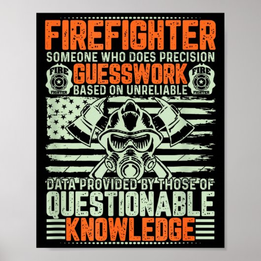 Questionable Knowledge Fireman Gift Proud Firefigh Poster (Vorne)
