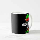 Questioning Elf Group Christmas Funny Pajama Party Kaffeetasse (VorderseiteRechts)