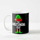 Questioning Elf Group Christmas Funny Pajama Party Kaffeetasse (Links)