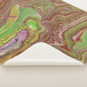 Questions 1 Wild Green Maroon Blanket Sherpadecke (3/4)