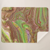 Questions 1 Wild Green Maroon Blanket Sherpadecke (Vorderseite (Horizontal))