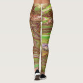 Questions 1 Wild Green Maroon Leggings (Rückseite)