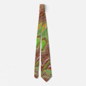 Questions 1 Wild Green Maroon Tie Krawatte (Rückseite)