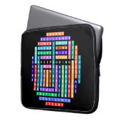 Questzirkel für Motivierend Word-Suche behalten Laptopschutzhülle (Vorderseite Links)