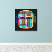 Questzirkel für Motivierend Word-Suche behalten Leinwanddruck (Insitu (Holzboden))