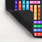 Questzirkel für Motivierend Word-Suche behalten Mousepad (Ecke)
