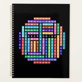 Questzirkel für Motivierend Word-Suche behalten Planer