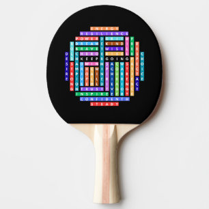 Questzirkel für Motivierend Word-Suche behalten Tischtennis Schläger