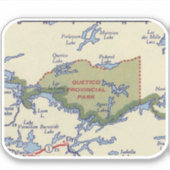 Quetico Provincial Park Map Aufkleber (Vorderseite)