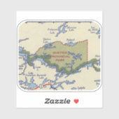Quetico Provincial Park Map Aufkleber (Blatt)