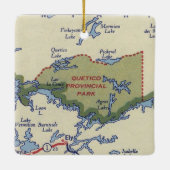 Quetico Provincial Park on Vintag Map Keramikornament (Rückseite)
