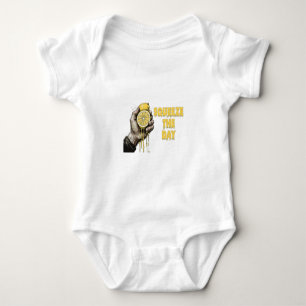 Quetsche Den Tag Zitronen-Wortspiel Baby Strampler