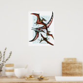 Quetz unter Pterosauriern Print Poster (Küche)