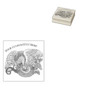 Quetzacoatal Dragon lineart Gummistempel (Stempel)