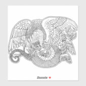 Quetzacoatl Aufkleber (Blatt)