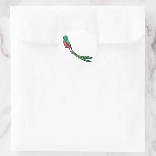 Quetzal Runder Aufkleber (Tasche)