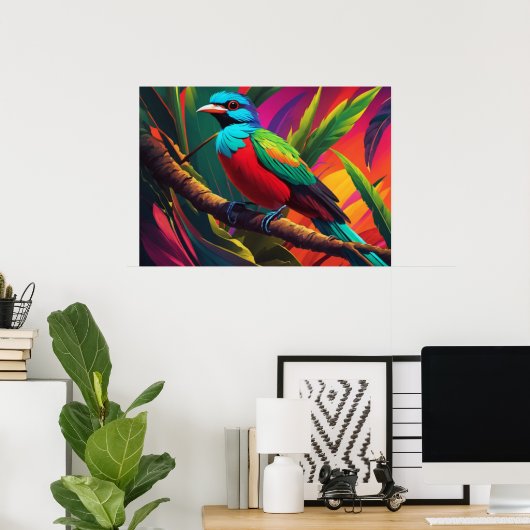 Quetzal-Vogelposter Poster (Heimbüro)