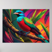 Quetzal-Vogelposter Poster (Vorne)