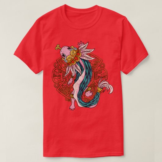 Quetzalcoatl Axolotl Ancient Aztec Serpent Mayan I T-Shirt (Design vorne)