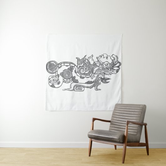 Quetzalcoatl Aztec Art Wandteppich (Beispiel (Horizontal))