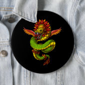 Quetzalcoatl Aztec Button (Beispiel)