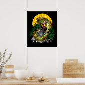 Quetzalcoatl Aztec God Mayan Pyramid Snake Poster (Küche)