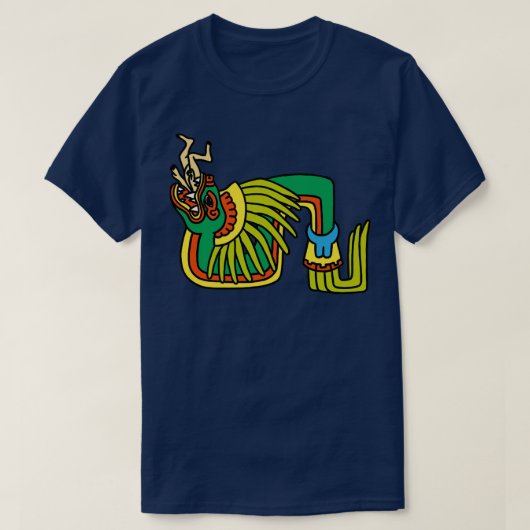 Quetzalcoatl Aztec Mayan Feathered Serpent Toltec T-Shirt (Design vorne)