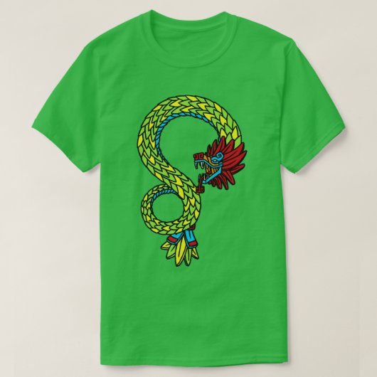 Quetzalcoatl Aztec Mayan Feathered Serpent Toltec T-Shirt (Design vorne)