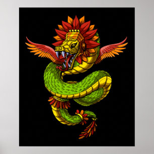 Quetzalcoatl Aztec Poster