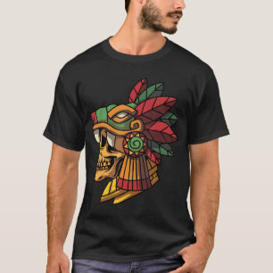 Quetzalcoatl Aztec Skull Mayan Ancient Inca Toltec T-Shirt